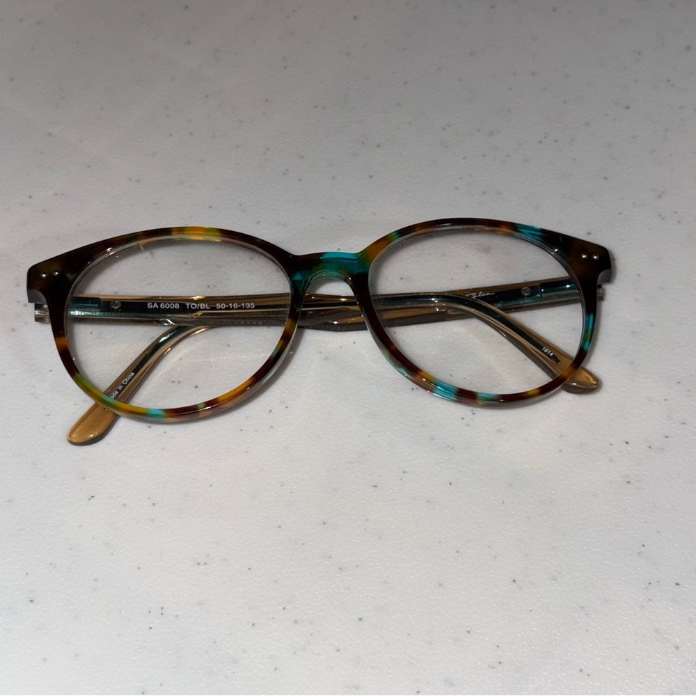 Salsa Eyeglasses Frames SA 6008 TO/BL multicolor brown round optical 50-16-135